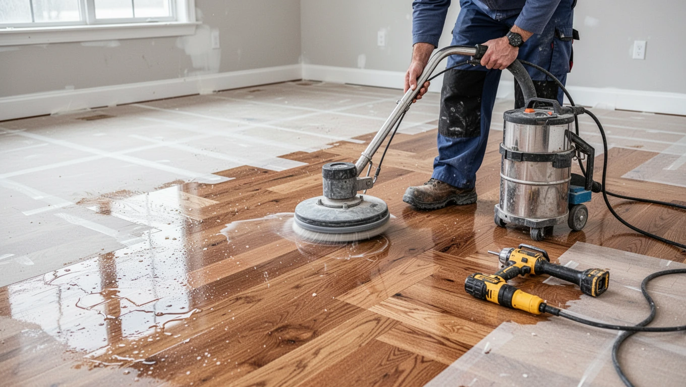Hardwood Floor Drying