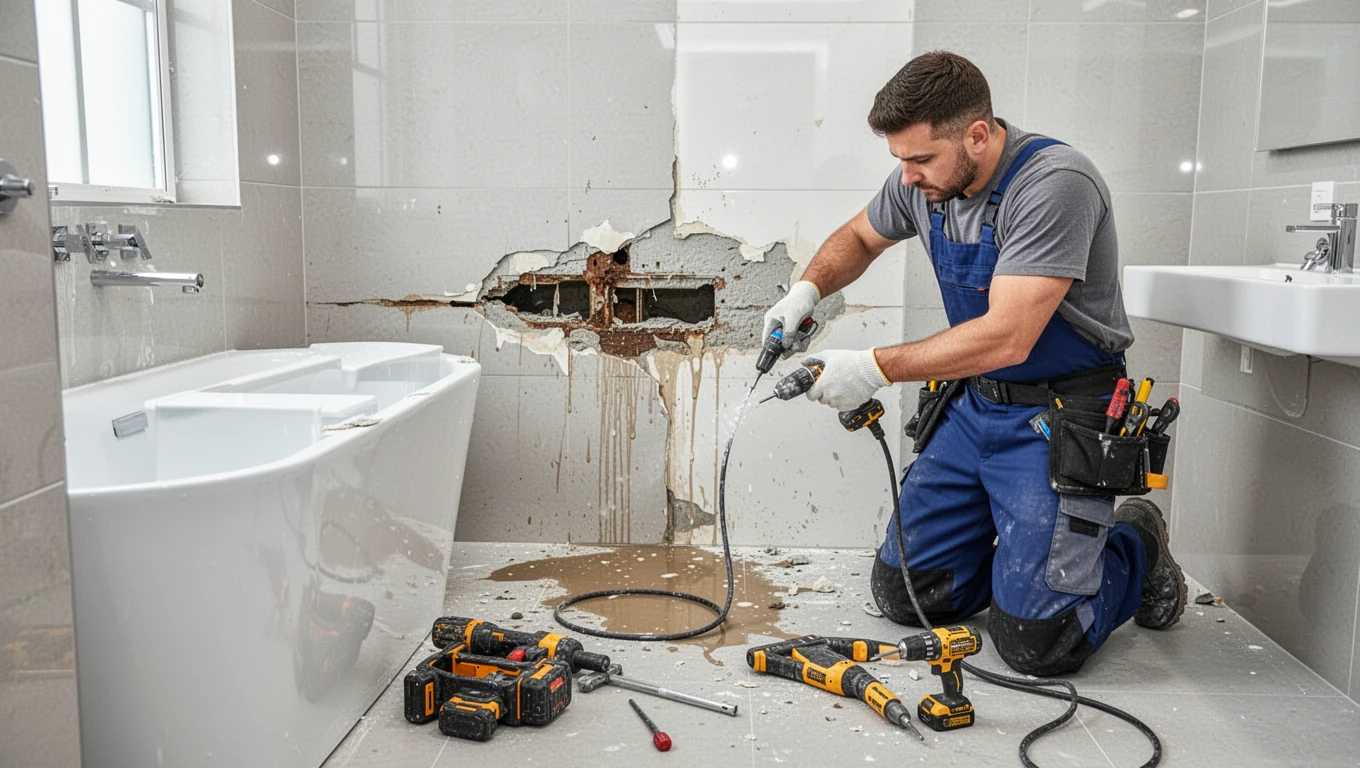 Bathroom Water Damage Repair